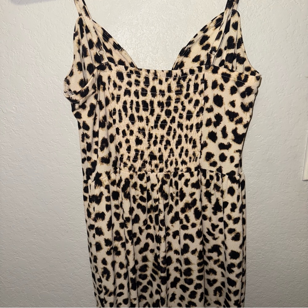 Express Leopard Print Spaghetti Strap Maxi Jumper - image 5